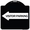 Signmission Visitor Parking With Left Arrow Heavy-Gauge Aluminum Architectural Sign, 18" x 18", BW-1818-24377 A-DES-BW-1818-24377 - alternate 1
